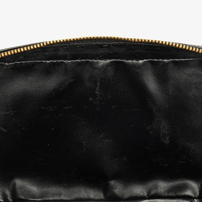 Gucci Bamboo Vanity Tasche aus schwarzem Lackleder