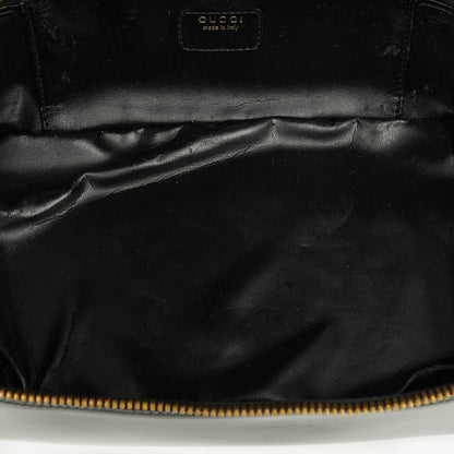 Gucci Bamboo Vanity Tasche aus schwarzem Lackleder