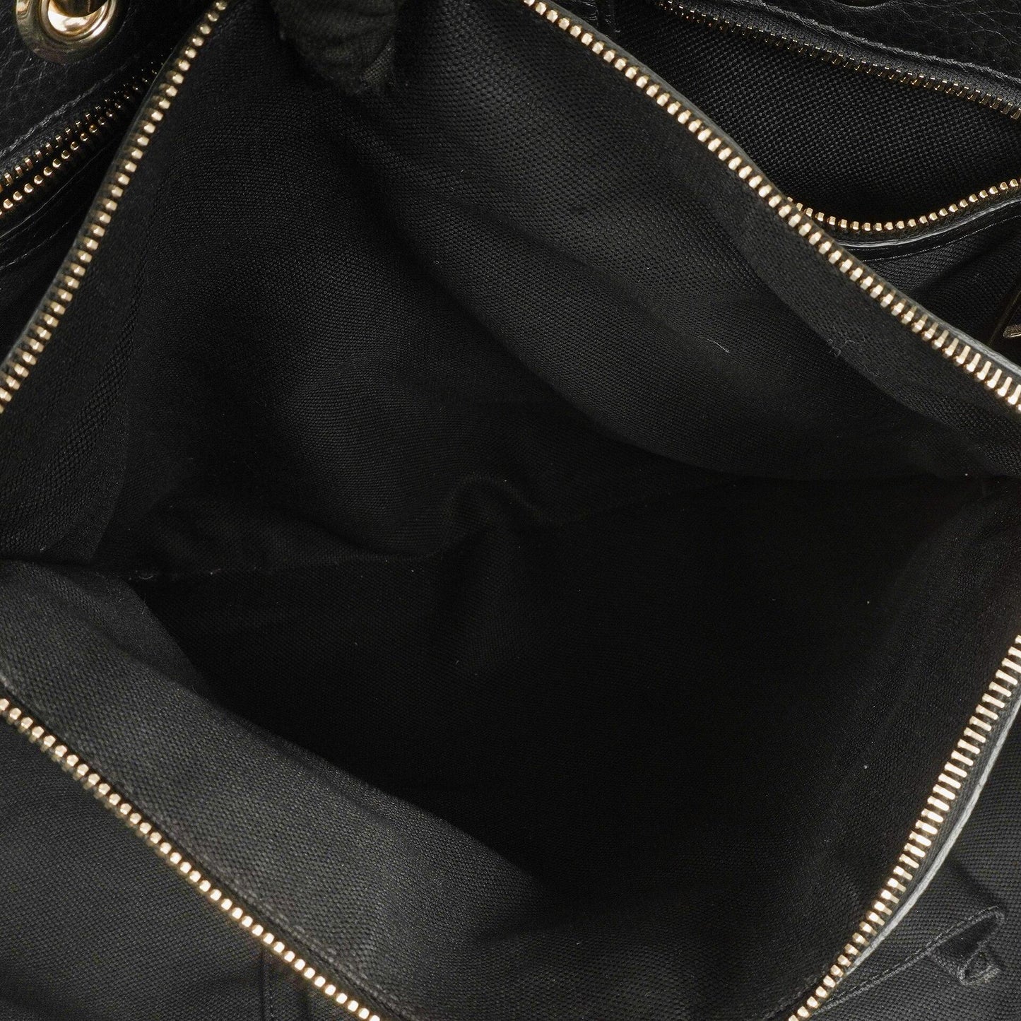 Gucci Große Bamboo Shopper Tragetasche mit Griff aus schwarzem genarbtem Leder