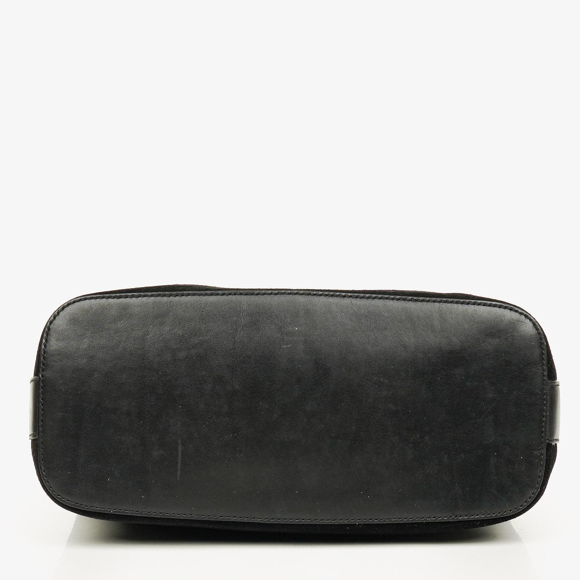 Gucci Schulter-Hobo-Tasche aus schwarzem Wildleder und Leder