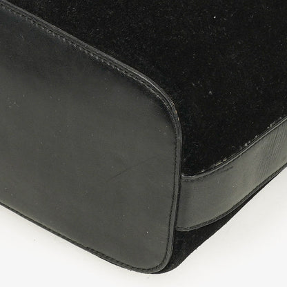 Gucci Schulter-Hobo-Tasche aus schwarzem Wildleder und Leder
