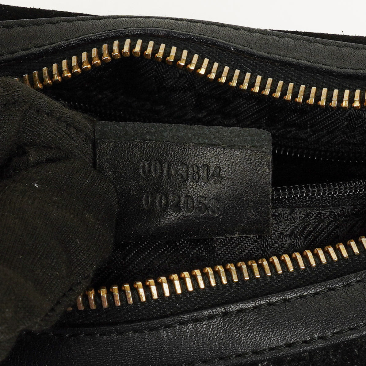Gucci Schulter-Hobo-Tasche aus schwarzem Wildleder und Leder