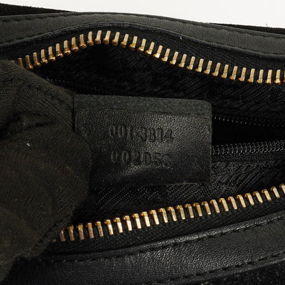 Gucci Schulter-Hobo-Tasche aus schwarzem Wildleder und Leder