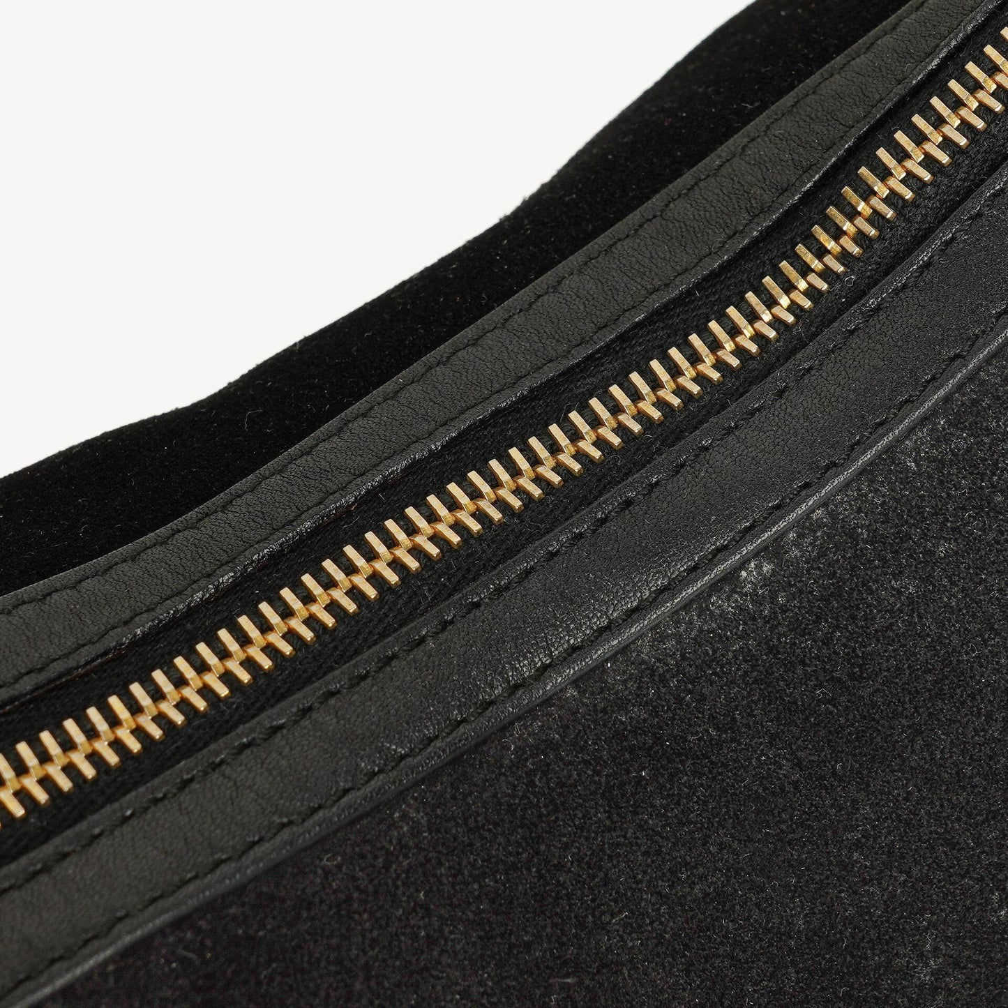 Gucci Schulter-Hobo-Tasche aus schwarzem Wildleder und Leder