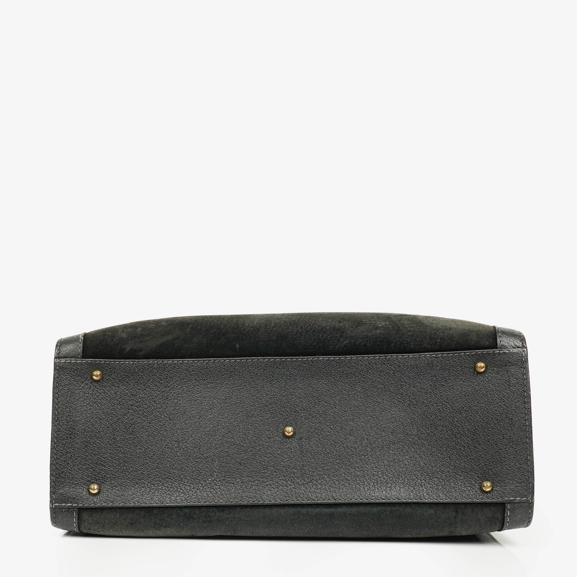 Gucci Diana Bamboo Tote aus schwarzem Vintage-Wildleder und Leder
