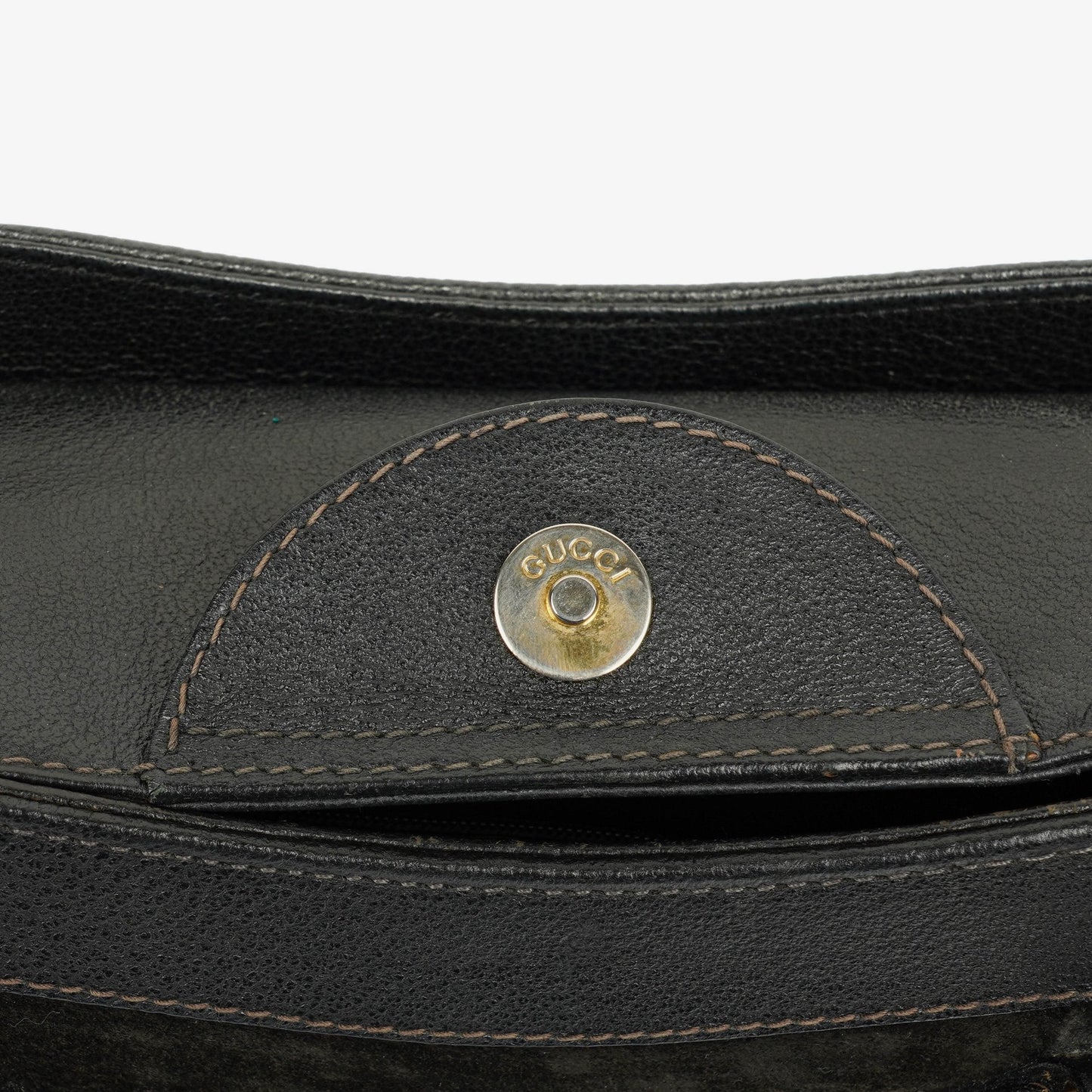 Gucci Diana Bamboo Tote aus schwarzem Vintage-Wildleder und Leder