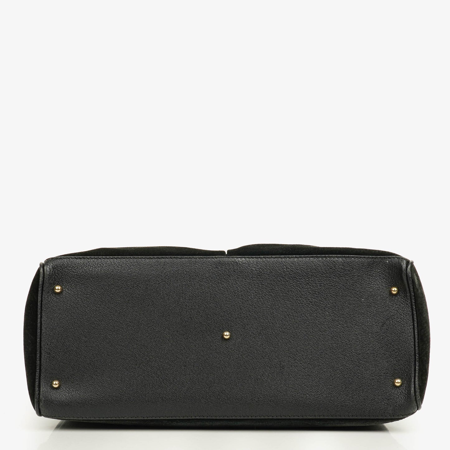Gucci Vintage Tote aus schwarzem Wildleder mit Bambus