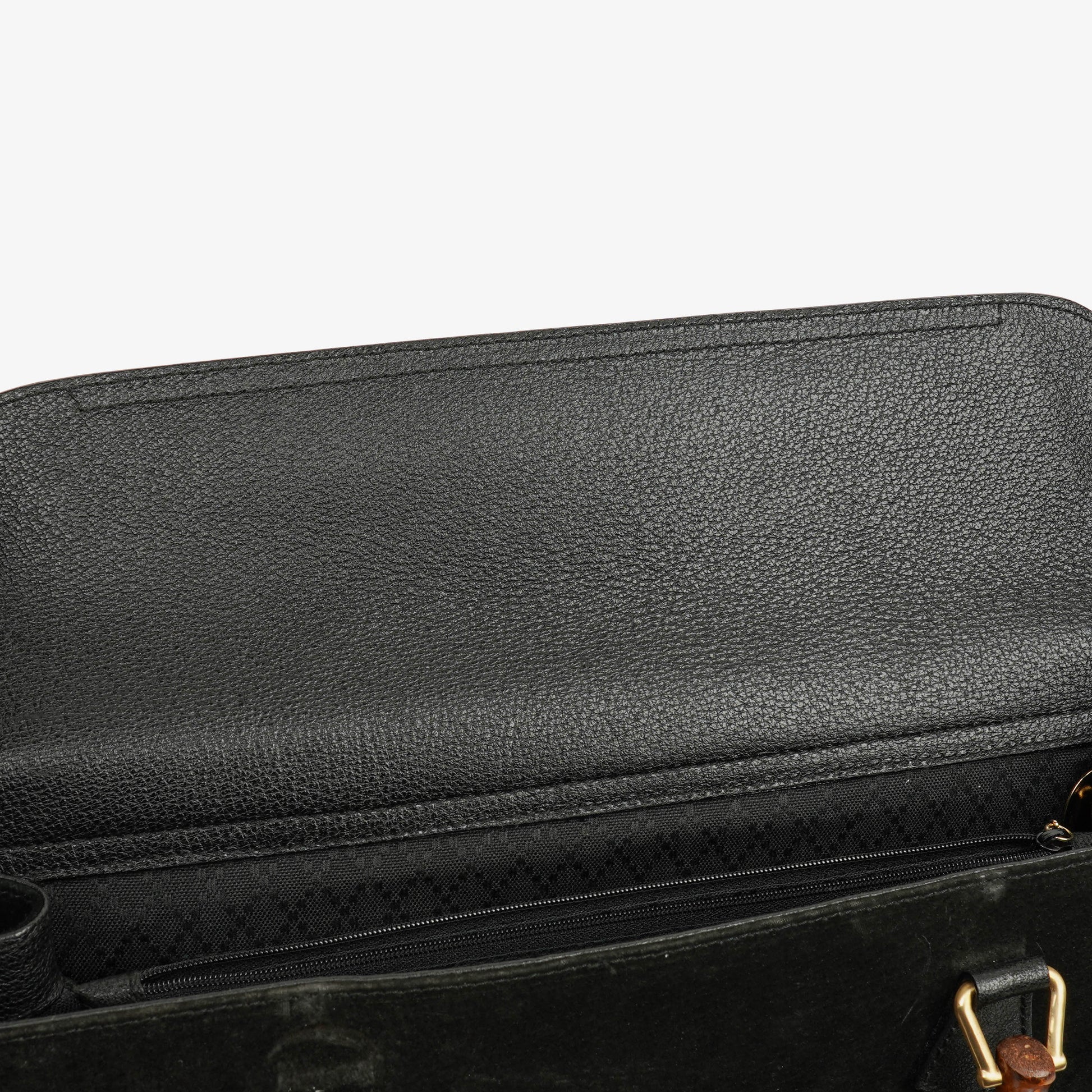 Gucci Vintage Tote aus schwarzem Wildleder mit Bambus