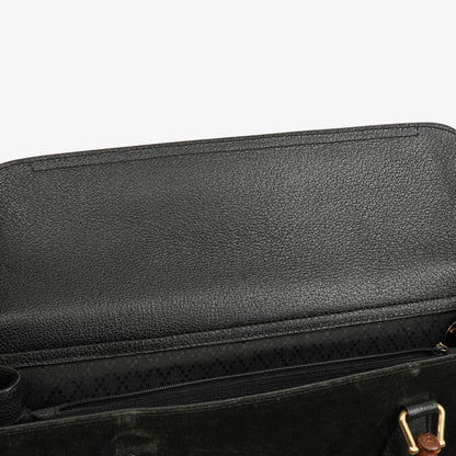 Gucci Vintage Tote aus schwarzem Wildleder mit Bambus