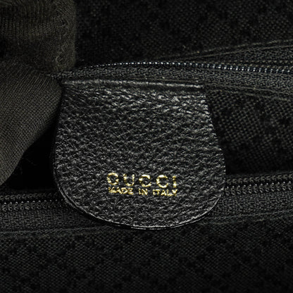 Gucci Vintage Tote aus schwarzem Wildleder mit Bambus