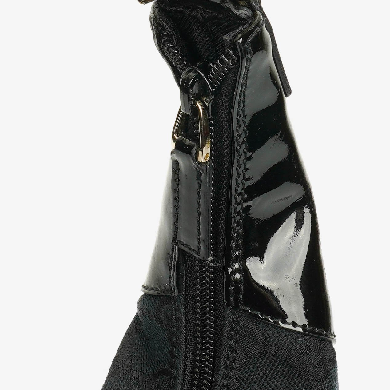 Gucci Ring Hobo Bag aus schwarz/navy GG Canvas mit geflochtenem Griff