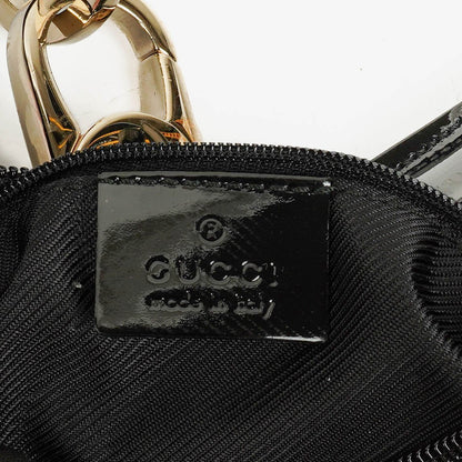 Gucci Ring Hobo Bag aus schwarz/navy GG Canvas mit geflochtenem Griff
