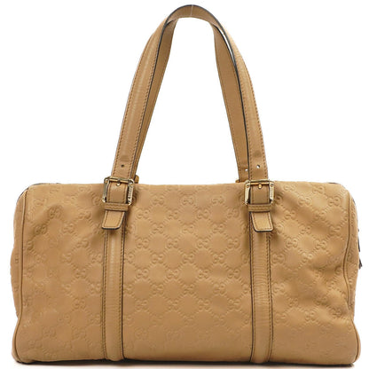 Gucci Britt Beigefarbene Guccissima Leder Boston Tasche