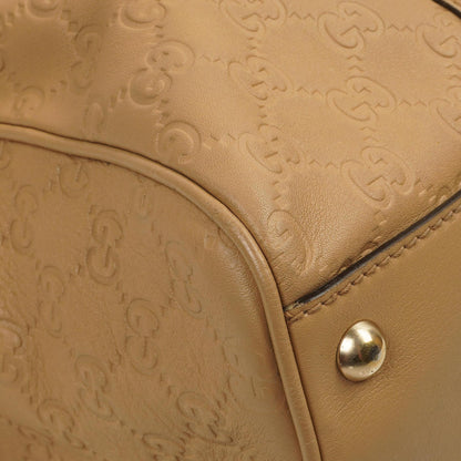 Gucci Britt Beigefarbene Guccissima Leder Boston Tasche