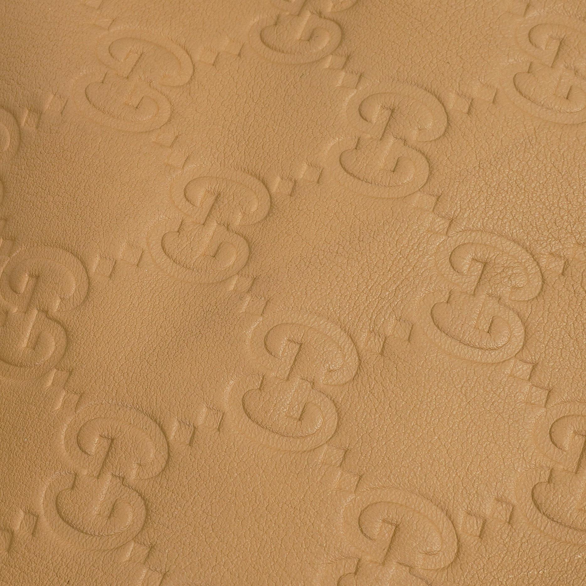 Gucci Britt Beigefarbene Guccissima Leder Boston Tasche