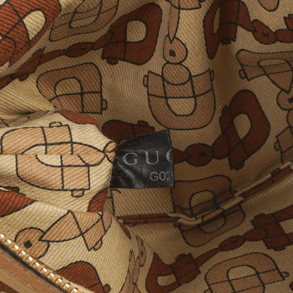 Gucci Britt Beigefarbene Guccissima Leder Boston Tasche
