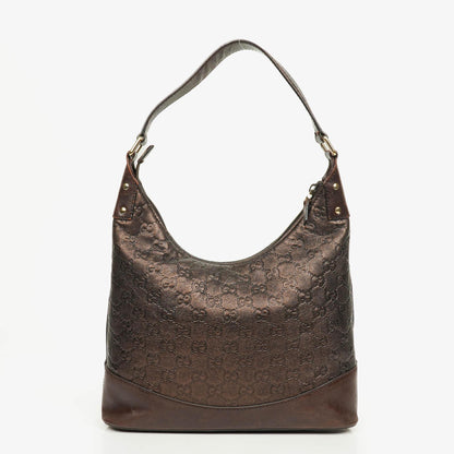 Gucci Hobo Bag aus Guccissima Leder in Bronze