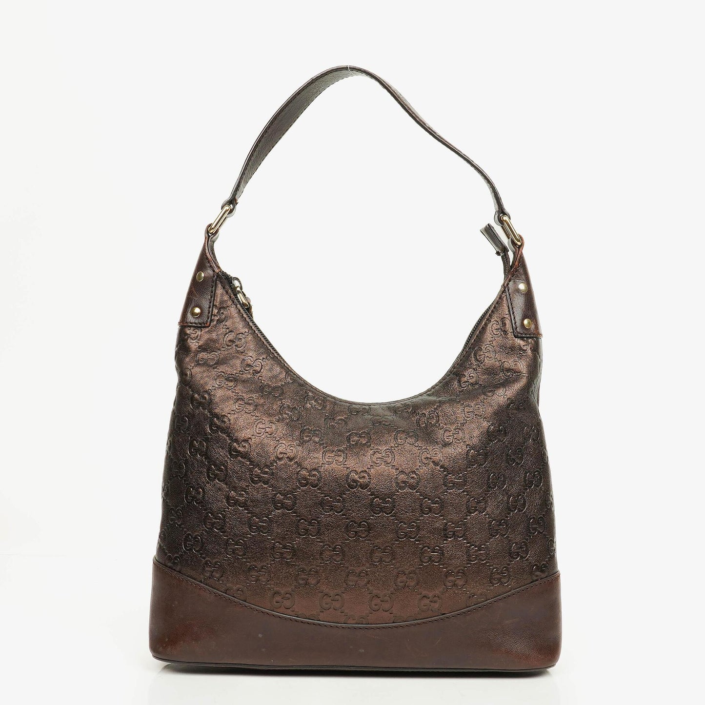 Gucci Hobo Bag aus Guccissima Leder in Bronze