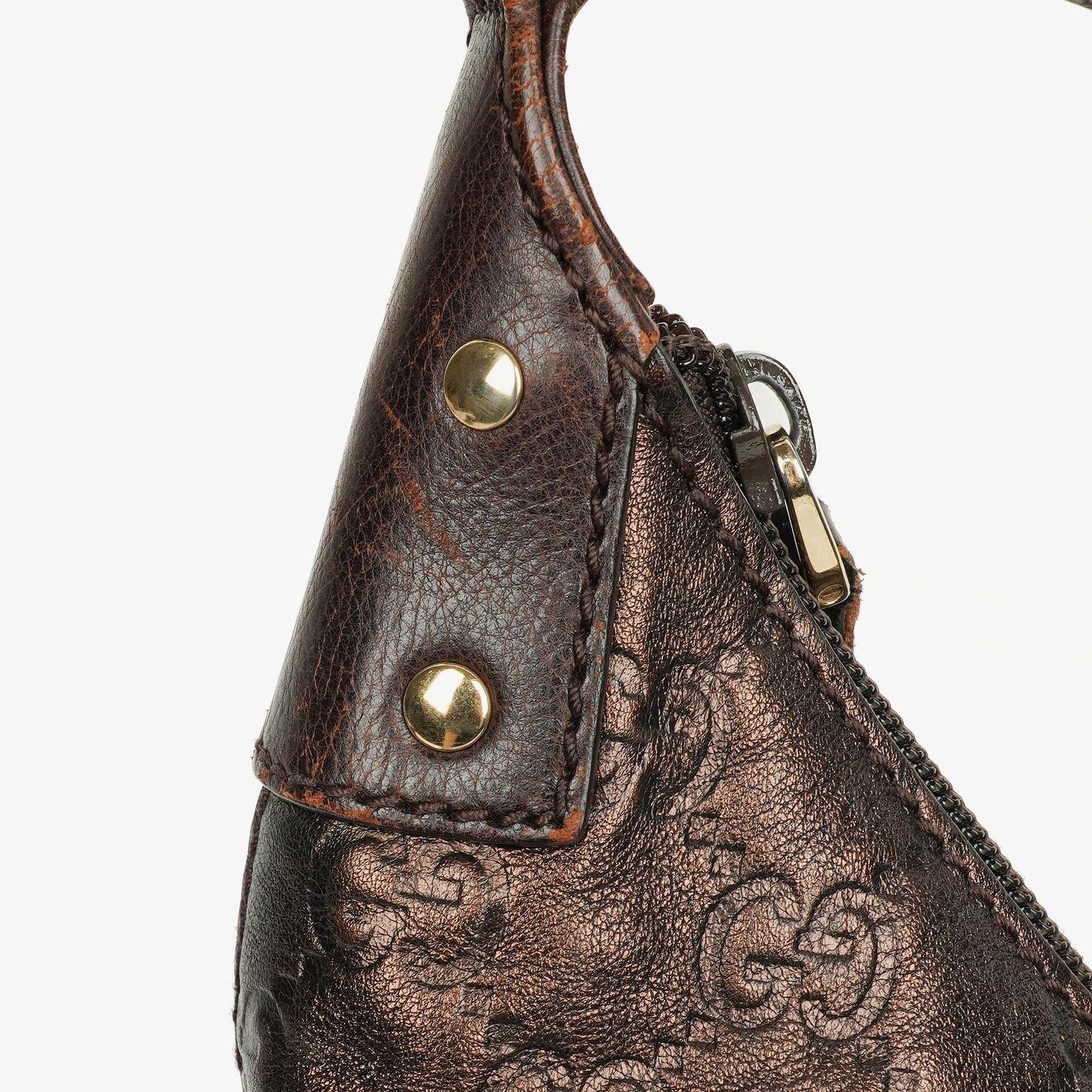 Gucci Hobo Bag aus Guccissima Leder in Bronze