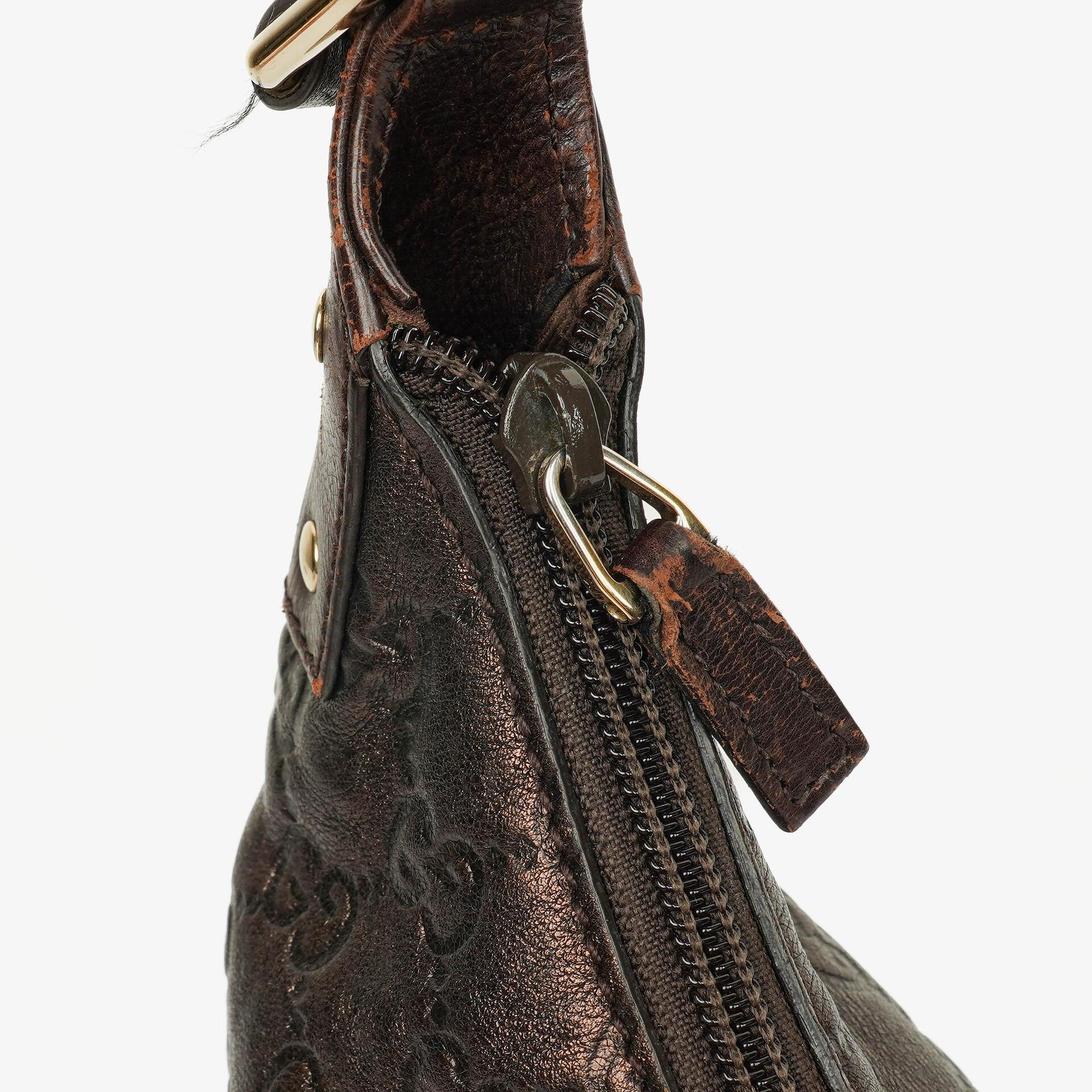 Gucci Hobo Bag aus Guccissima Leder in Bronze