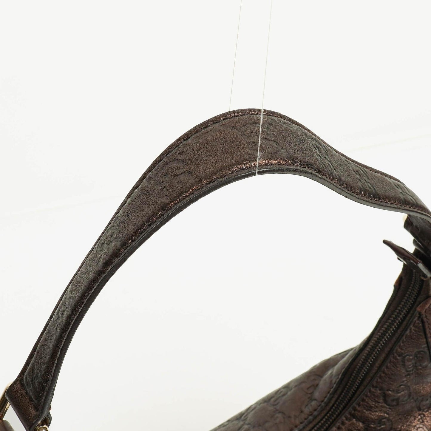 Gucci Hobo Bag aus Guccissima Leder in Bronze