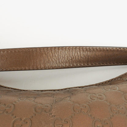 Gucci Heart Bit Hobo-Tasche aus bronzefarbenem Metallic Guccissima Leder