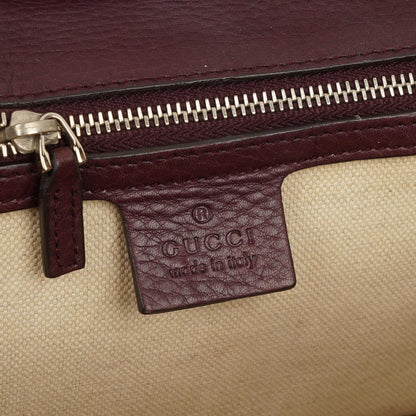 Gucci Medium New Convertible Bamboo Top Handle Tasche aus braunem GG Canvas