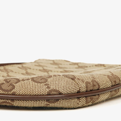 Gucci Kleine Hobo-Tasche aus braunem GG Canvas