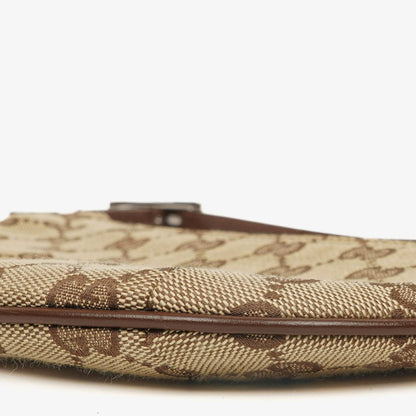 Gucci Kleine Hobo-Tasche aus braunem GG Canvas