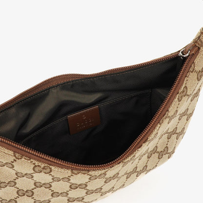 Gucci Kleine Hobo-Tasche aus braunem GG Canvas