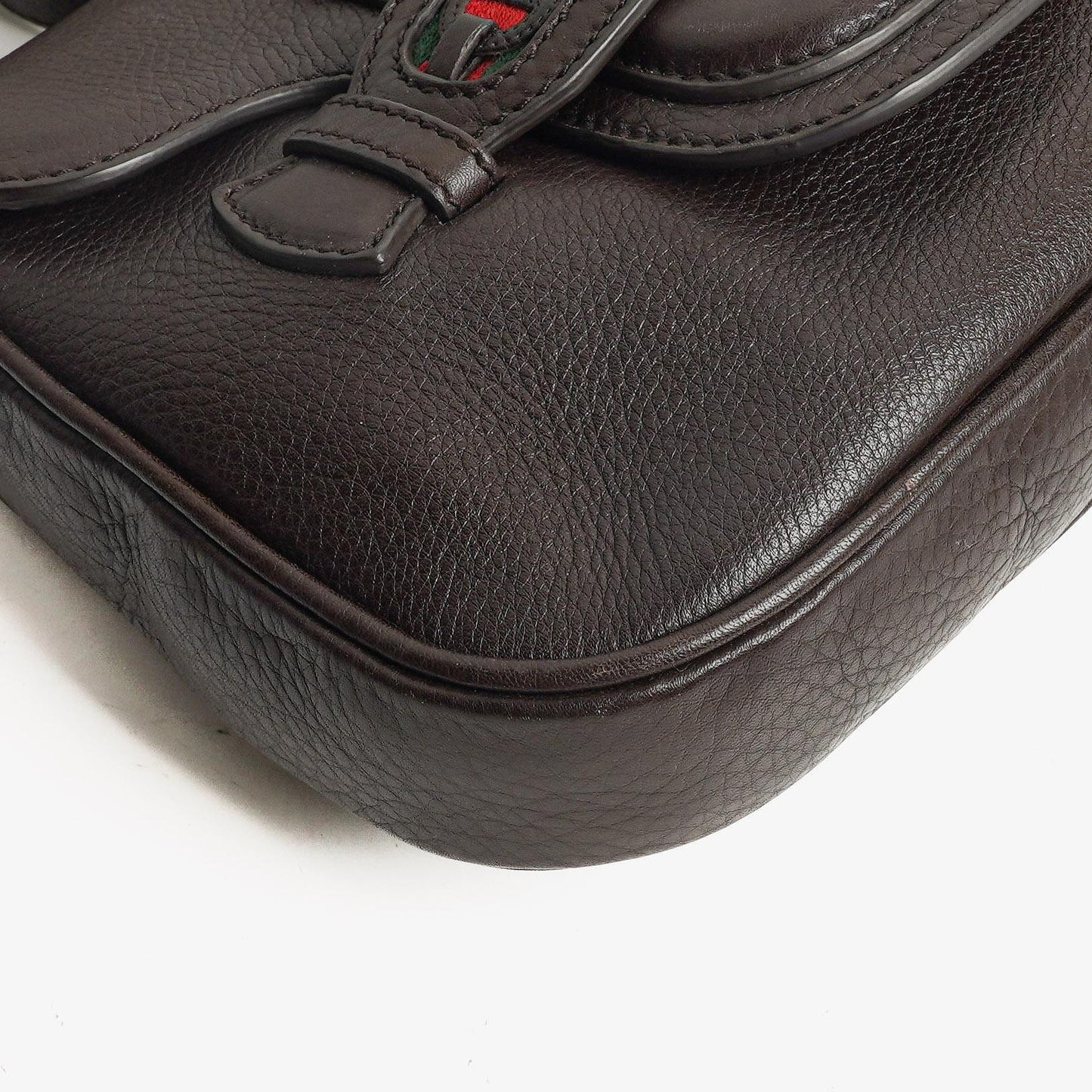 Gucci Dressage Umhängetasche aus braunem Leder