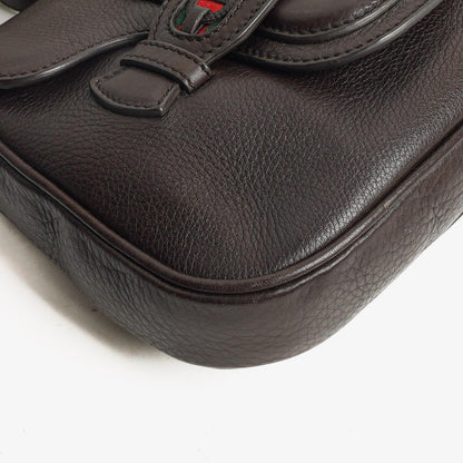 Gucci Dressage Umhängetasche aus braunem Leder