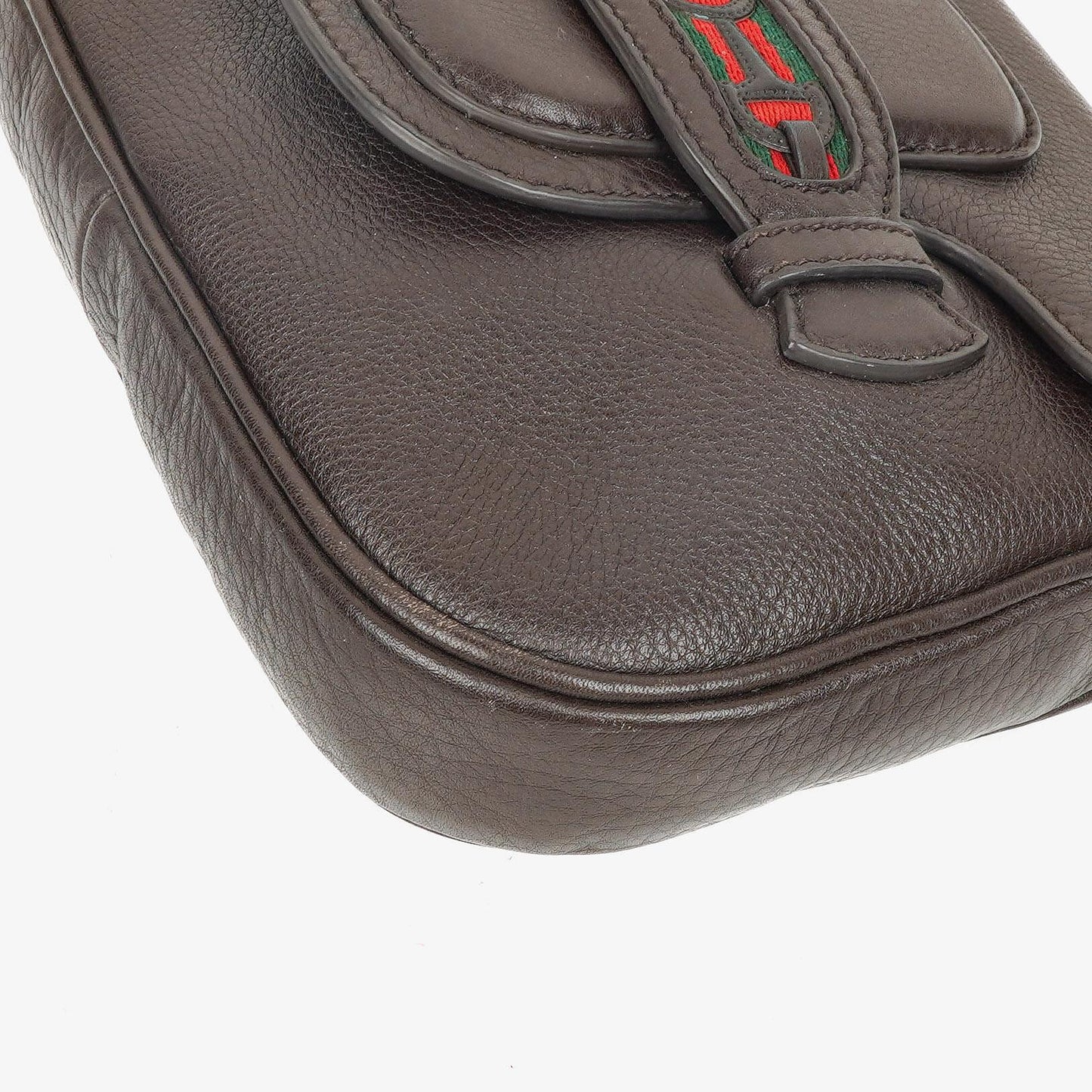 Gucci Dressage Umhängetasche aus braunem Leder