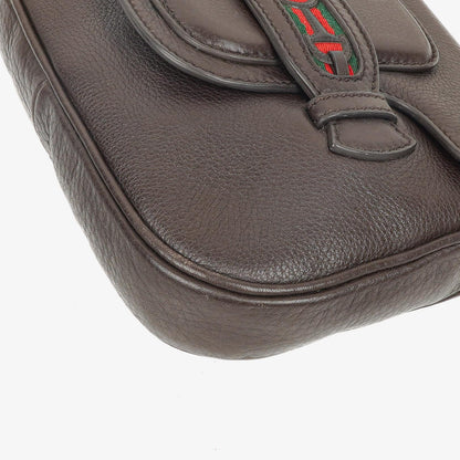 Gucci Dressage Umhängetasche aus braunem Leder