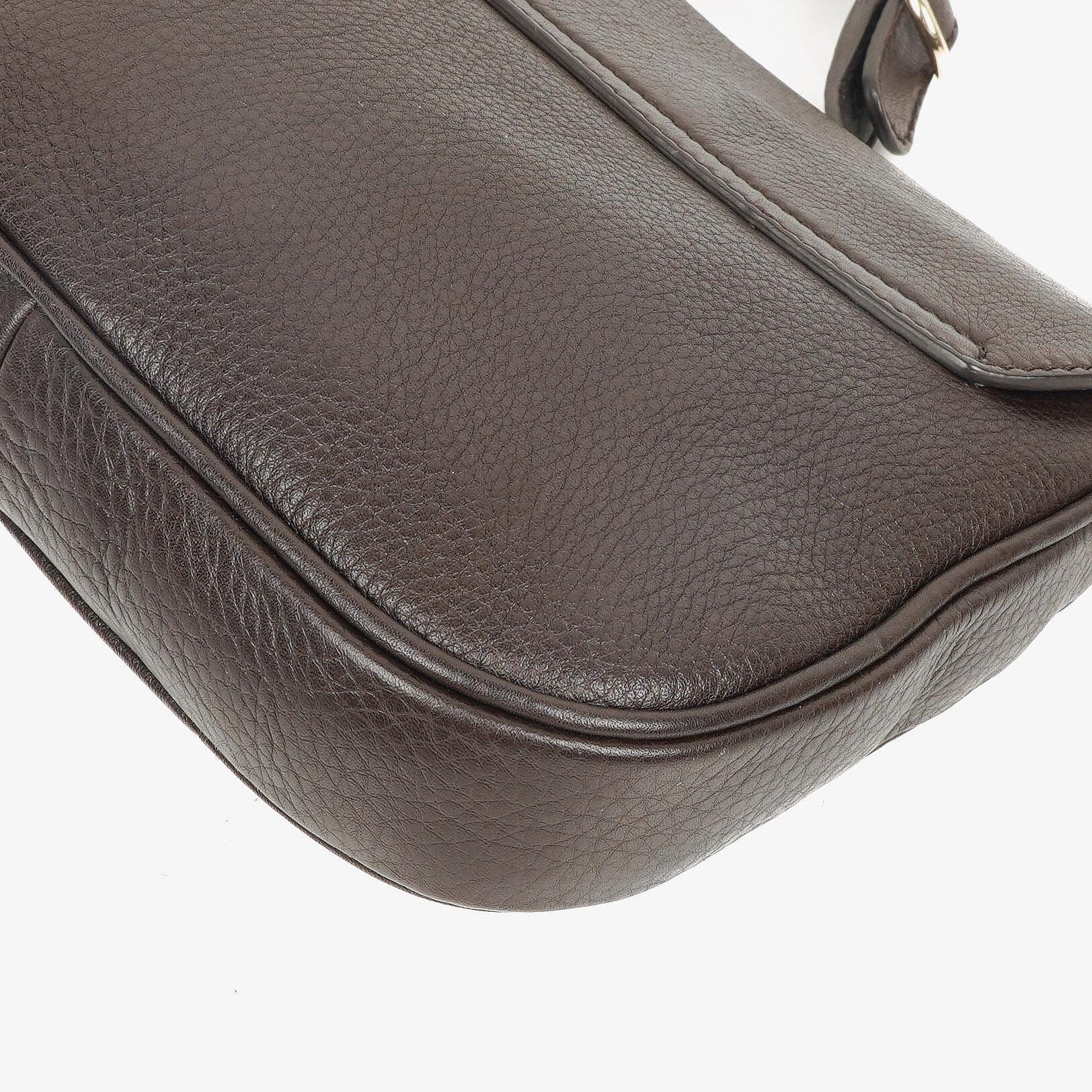 Gucci Dressage Umhängetasche aus braunem Leder
