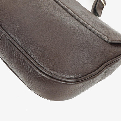 Gucci Dressage Umhängetasche aus braunem Leder