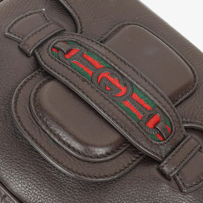 Gucci Dressage Umhängetasche aus braunem Leder