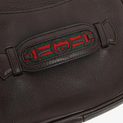 Gucci Dressage Umhängetasche aus braunem Leder