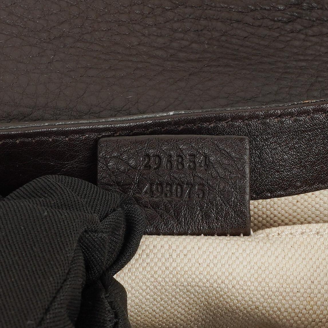 Gucci Dressage Umhängetasche aus braunem Leder