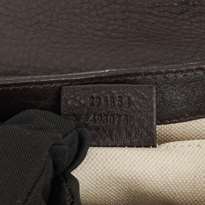 Gucci Dressage Umhängetasche aus braunem Leder
