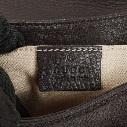 Gucci Dressage Umhängetasche aus braunem Leder