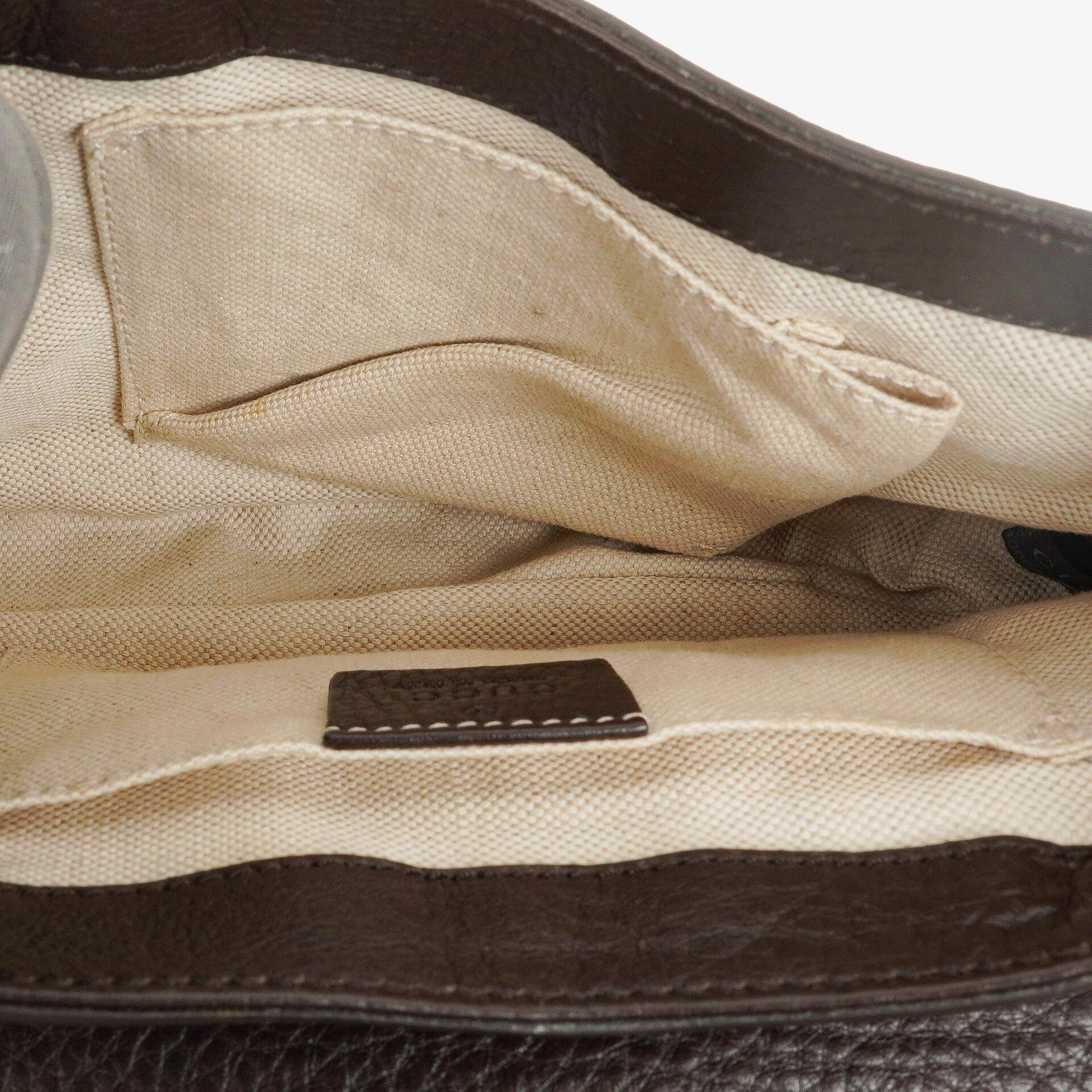Gucci Dressage Umhängetasche aus braunem Leder