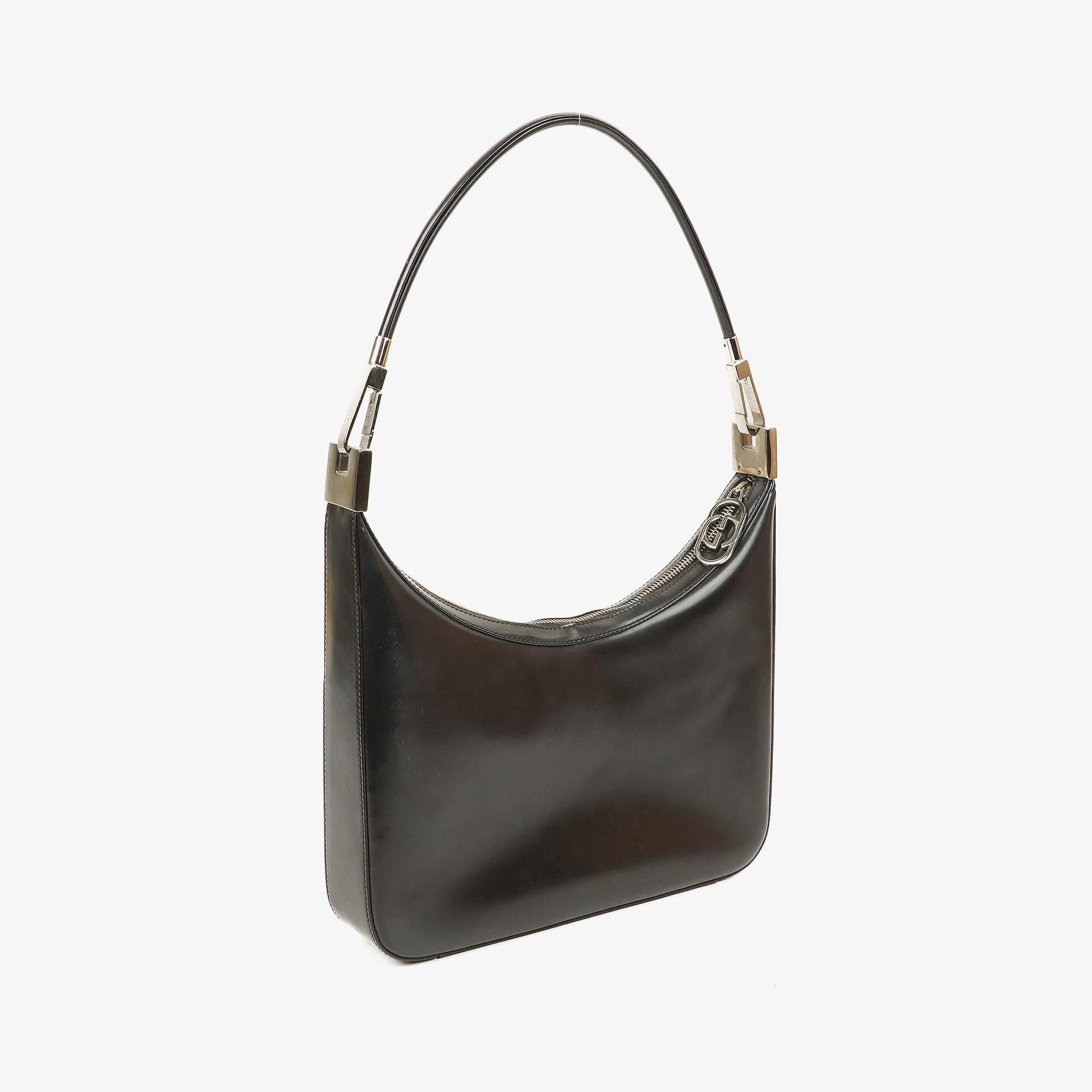 Gucci Schulter-Hobo-Tasche aus braunem Leder