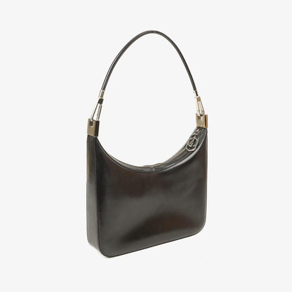 Gucci Schulter-Hobo-Tasche aus braunem Leder