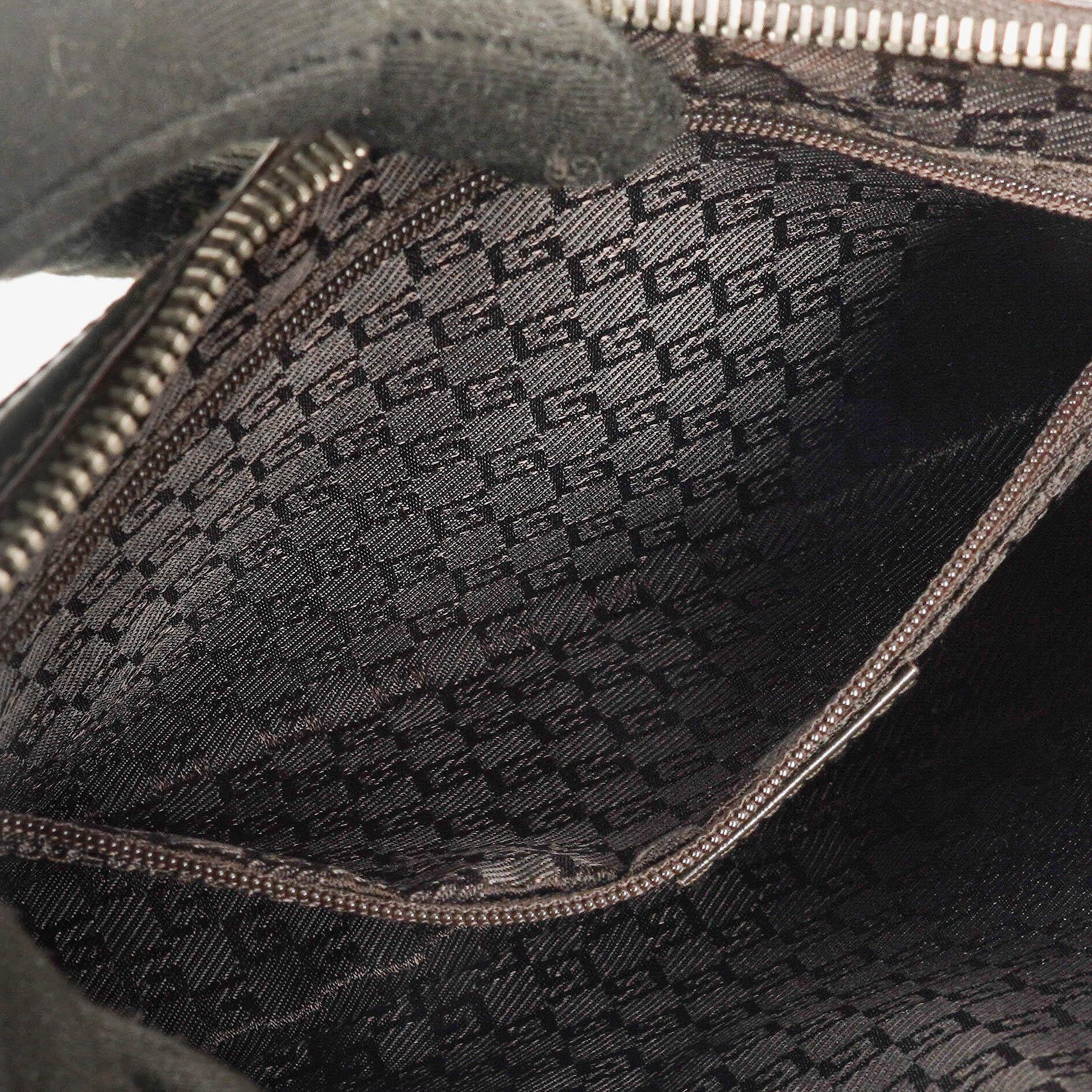 Gucci Schulter-Hobo-Tasche aus braunem Leder