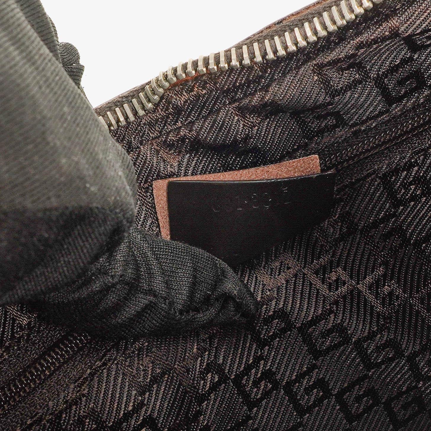 Gucci Schulter-Hobo-Tasche aus braunem Leder