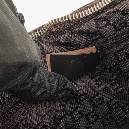 Gucci Schulter-Hobo-Tasche aus braunem Leder