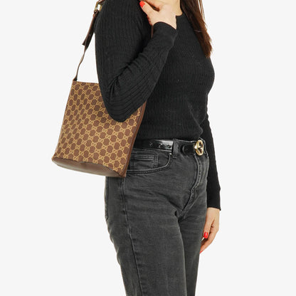 Gucci Tote Tasche aus braunem GG Monogram Canvas