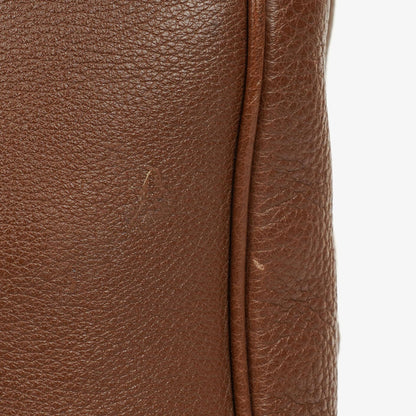 Gucci Medium Bamboo Shopper Tote aus braunem genarbtem Kalbsleder