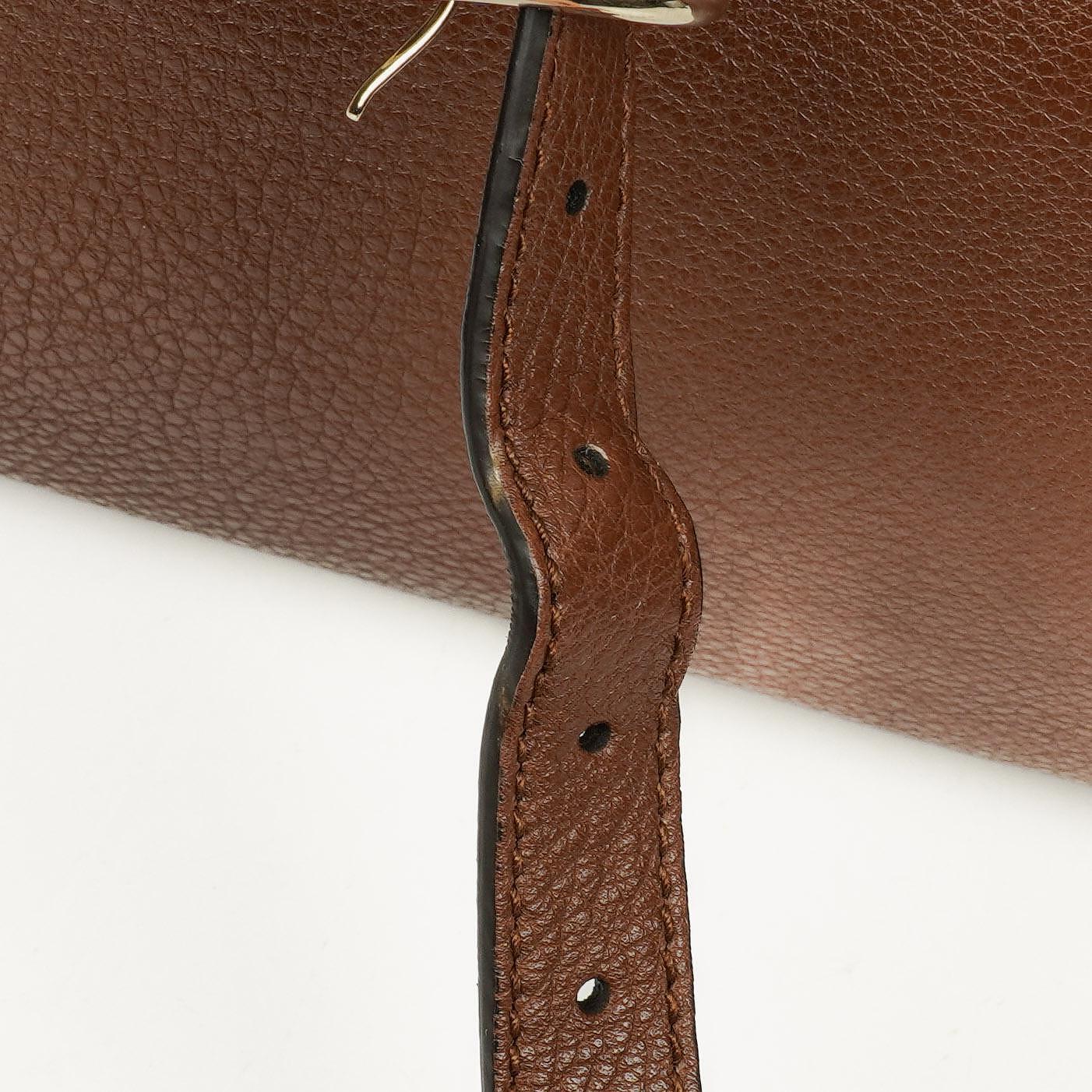 Gucci Medium Bamboo Shopper Tote aus braunem genarbtem Kalbsleder